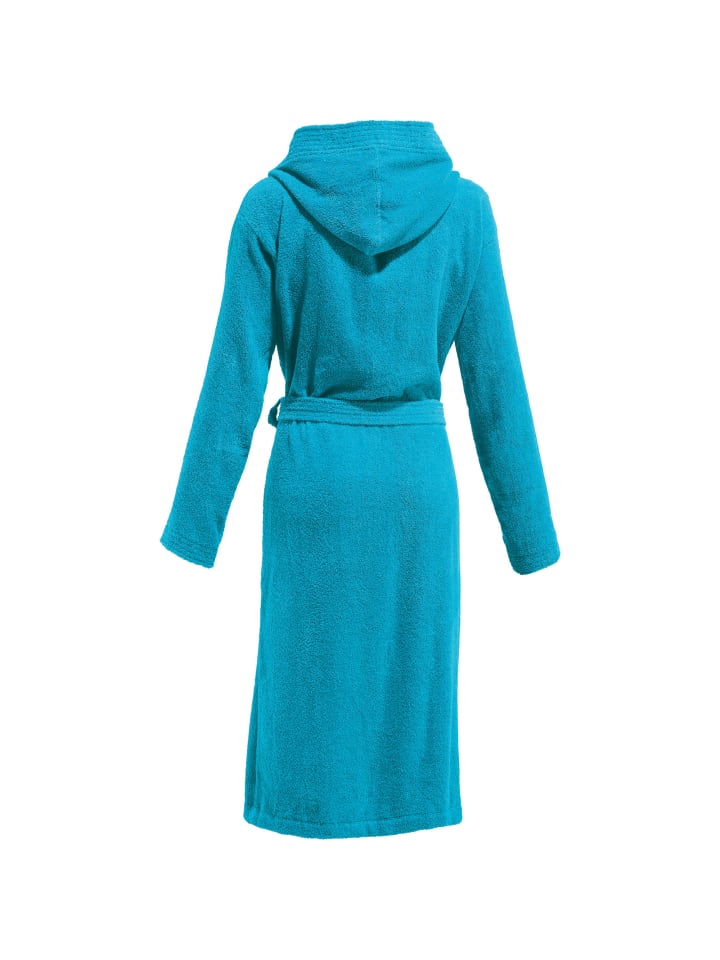 REDBEST Frottier Unisex-Bademantel mit Kapuze Chicago in türkis günstig kaufen