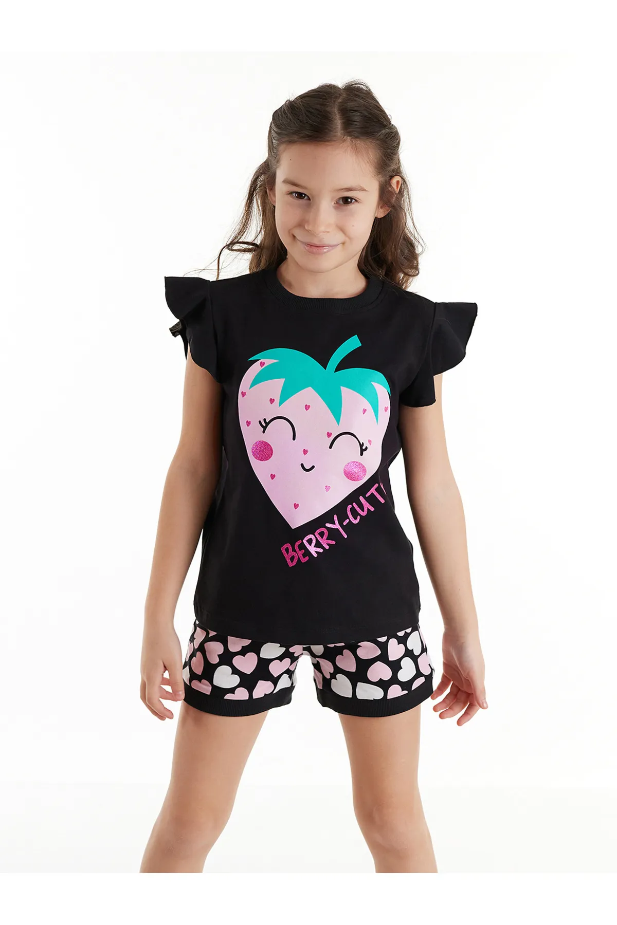 Denokids  Berry Cute T-Shirt-Shorts-Set für Mädchen