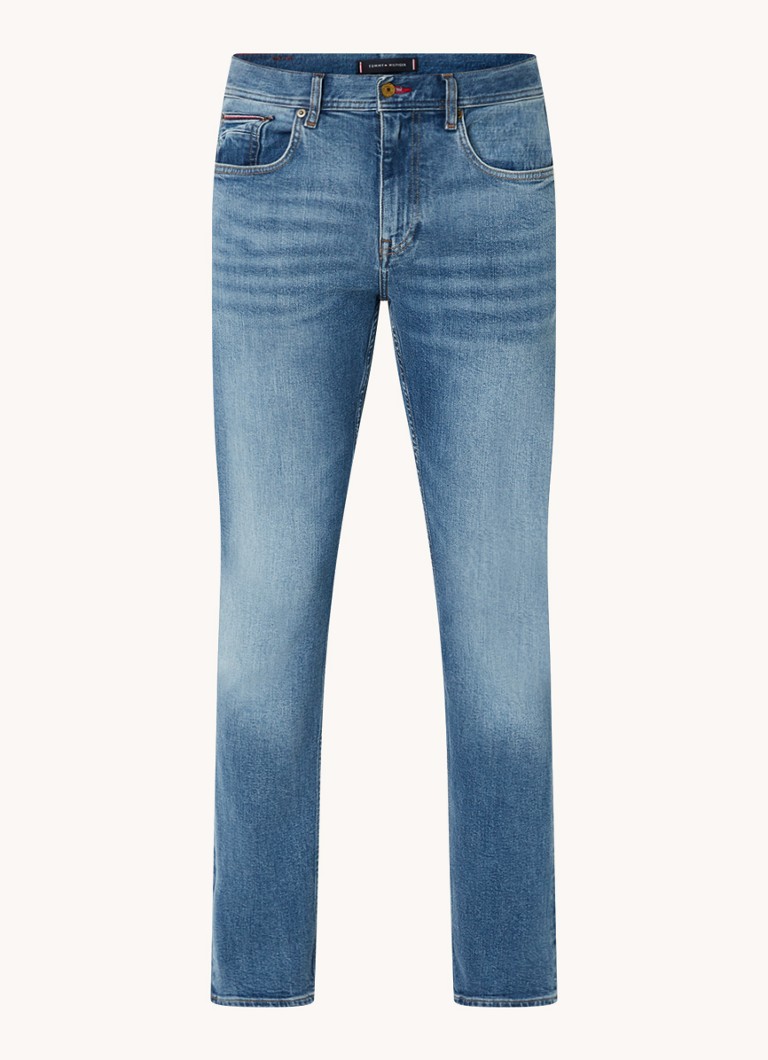 Jeansy Tommy Hilfiger z prostą nogawką, średnie wyblaknięcie