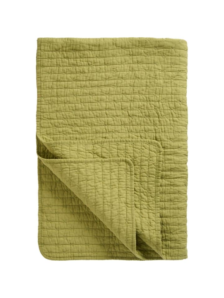 IB Laursen Baumwoll-Quilt mit Kreuzstichen in herbal green günstig kaufen onesize