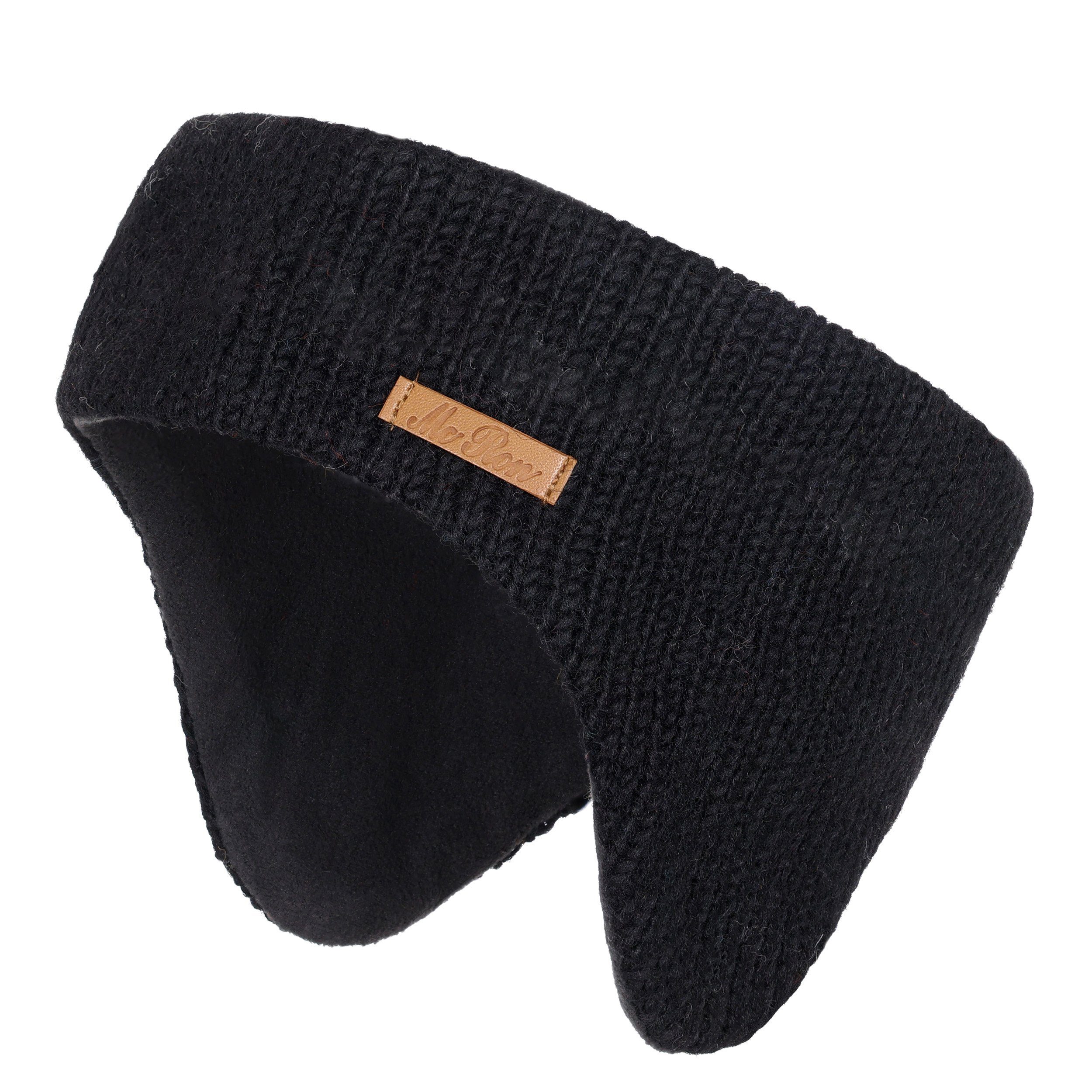 McRon Stirnband Gestricktes Stirnband mit Ohren Modell Walter - komplett mit gefüttert