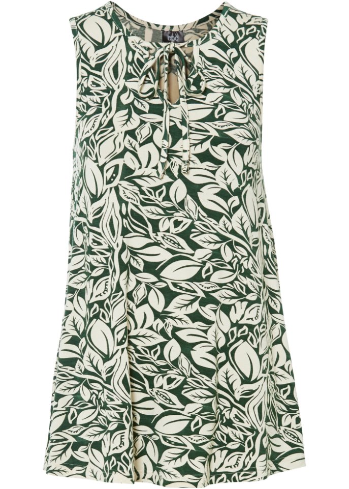 Jersey-Top mit Bindedetail in A-Linie