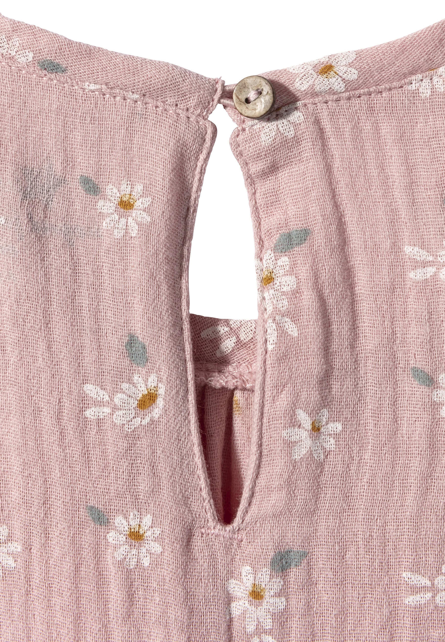 Babykleid bedruckt mit Gänseblümchen in versch. Farben