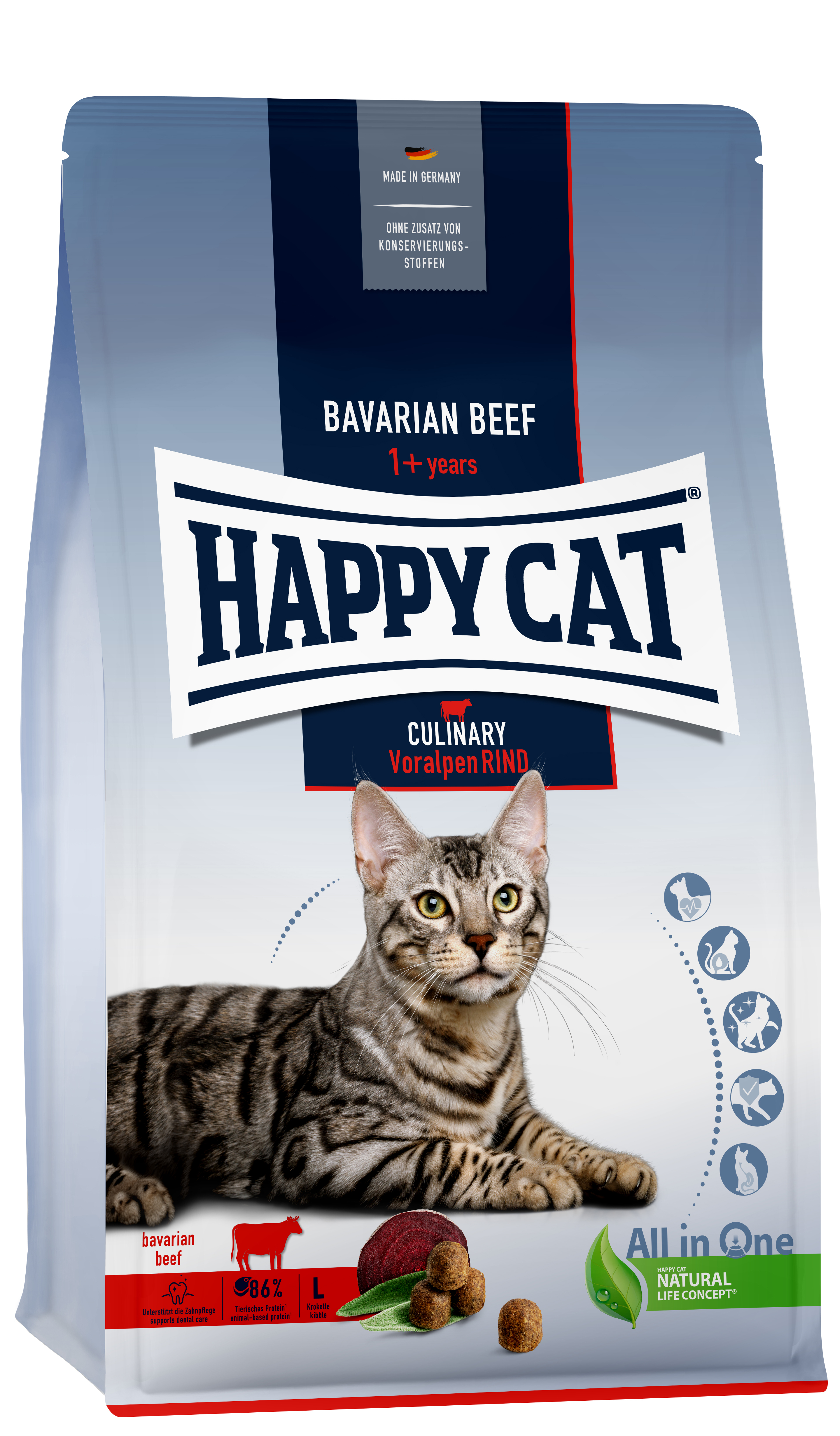 HAPPY CAT Trockenfutter HAPPY CAT Culinary Adult Voralpen Rind 10 kg