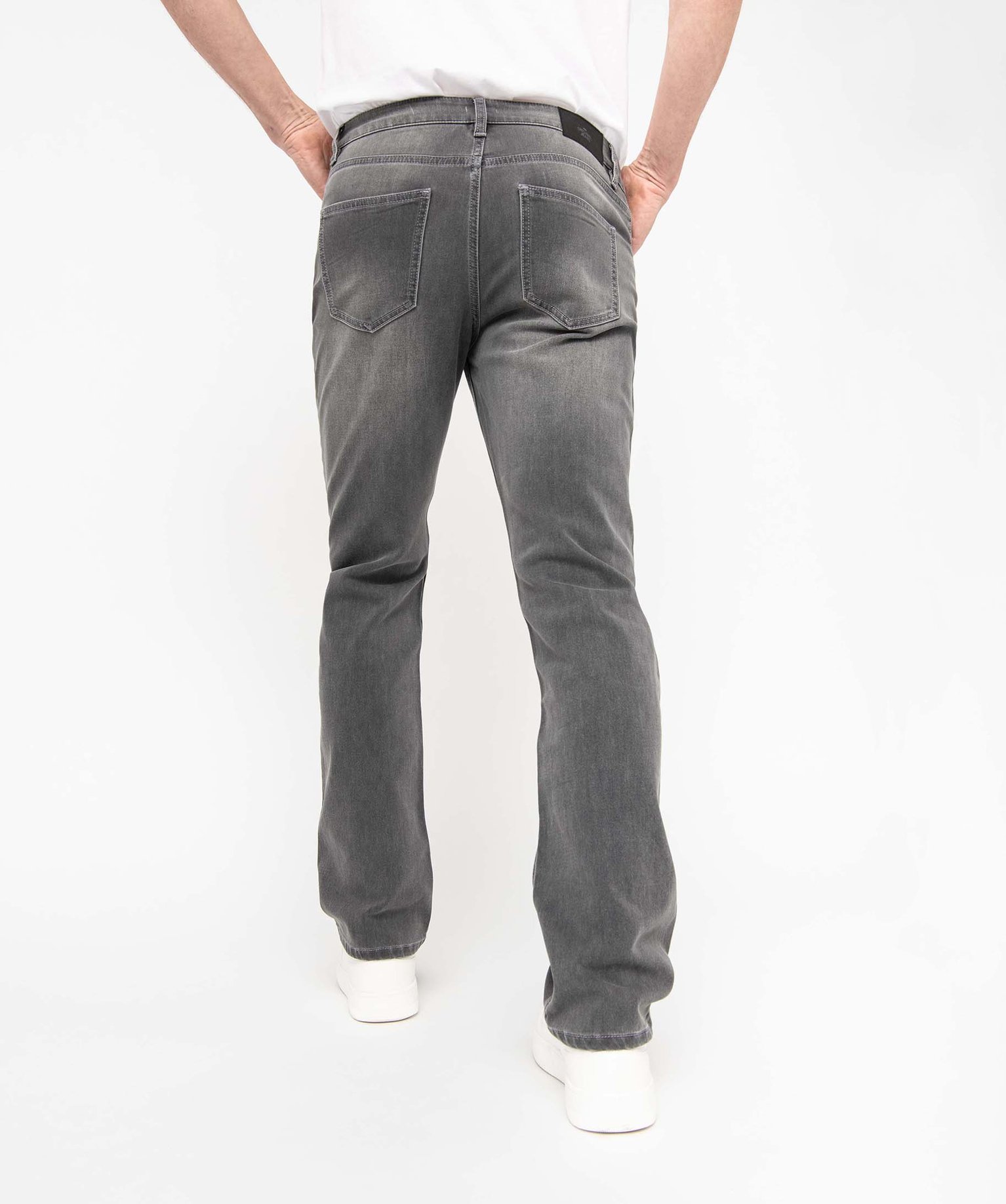Jean homme coupe Straight délavé gris clair | GEMO