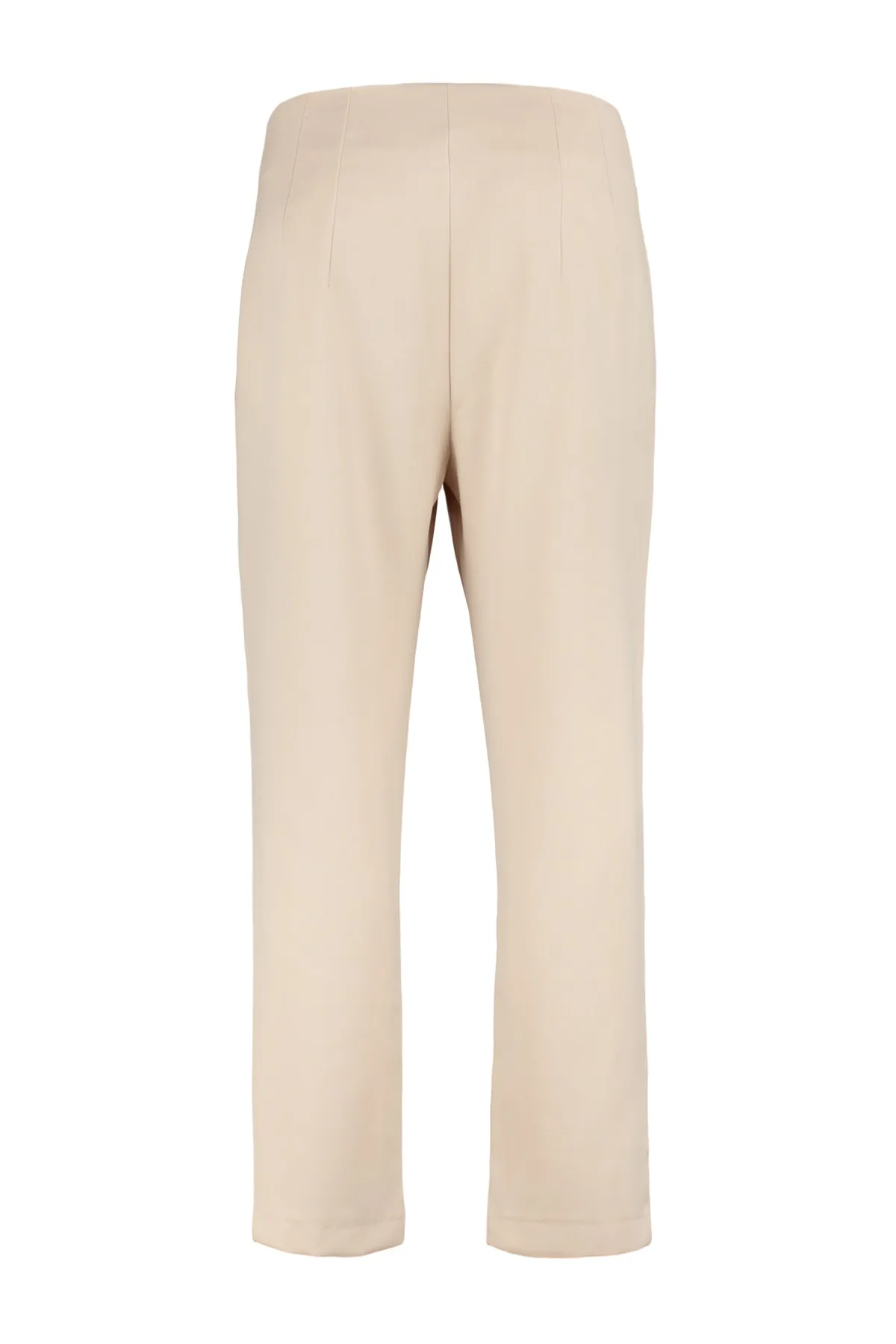 Trendyol Curve  Beige Zigarettenhose aus Webstoff TBBAW23AR00015