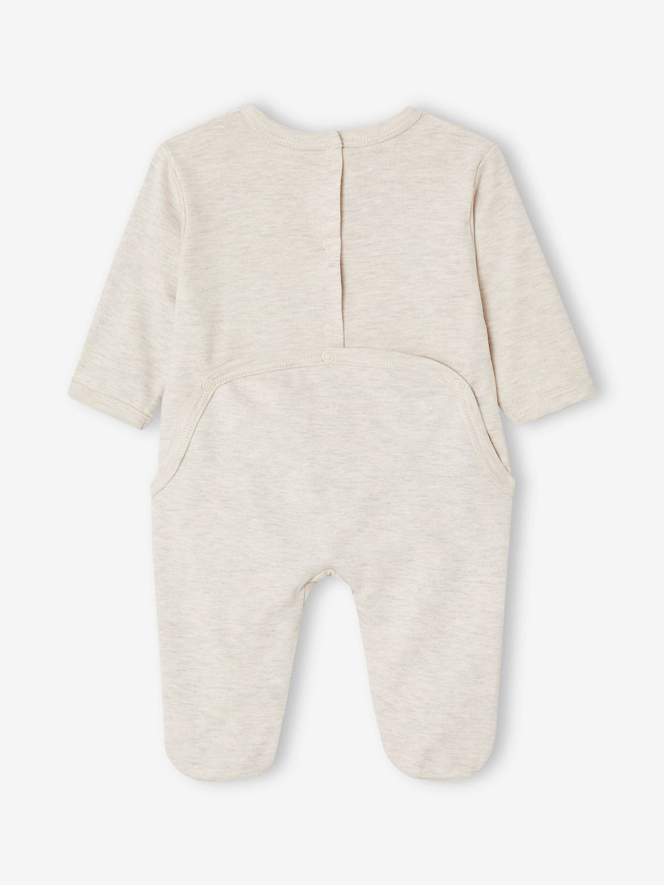 Vertbaudet 2er-Pack Baby Jersey-Strampler - salbeigrün