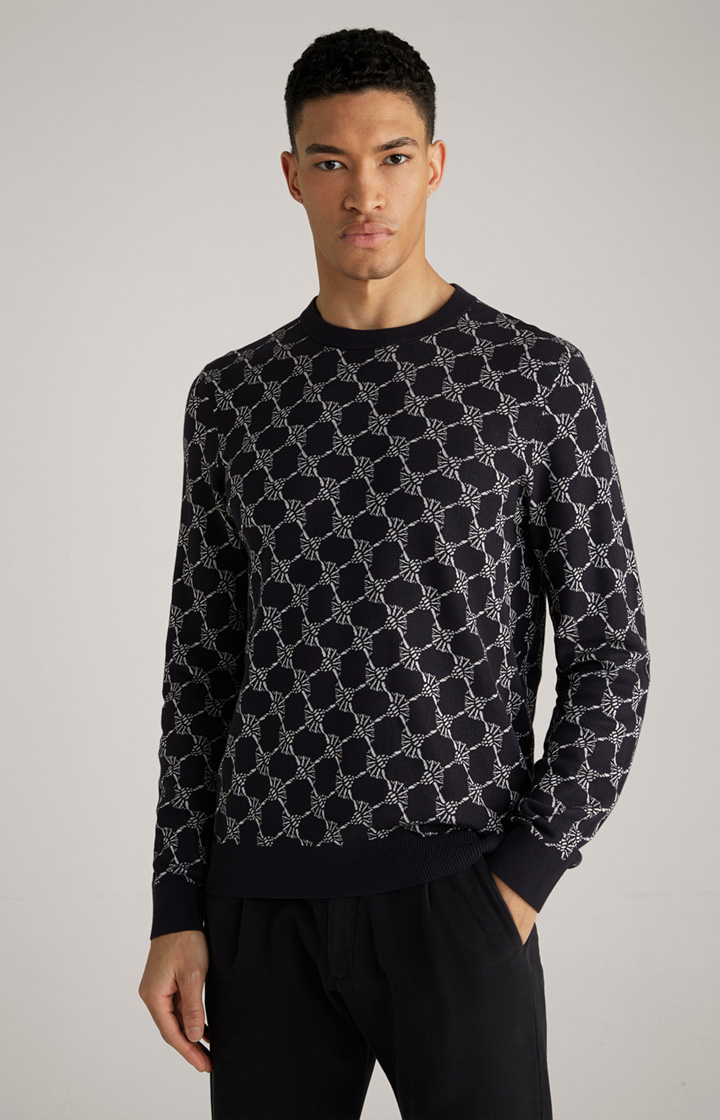 Cornflower-Pullover Ravon in Navy gemustert