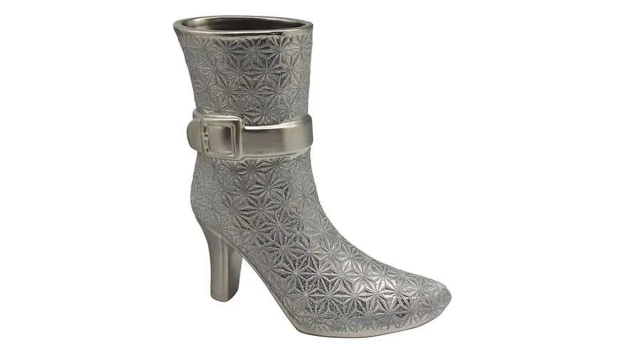 GILDE MODERN1 Skulptur Stiefel Milano H=24cm silberfarben