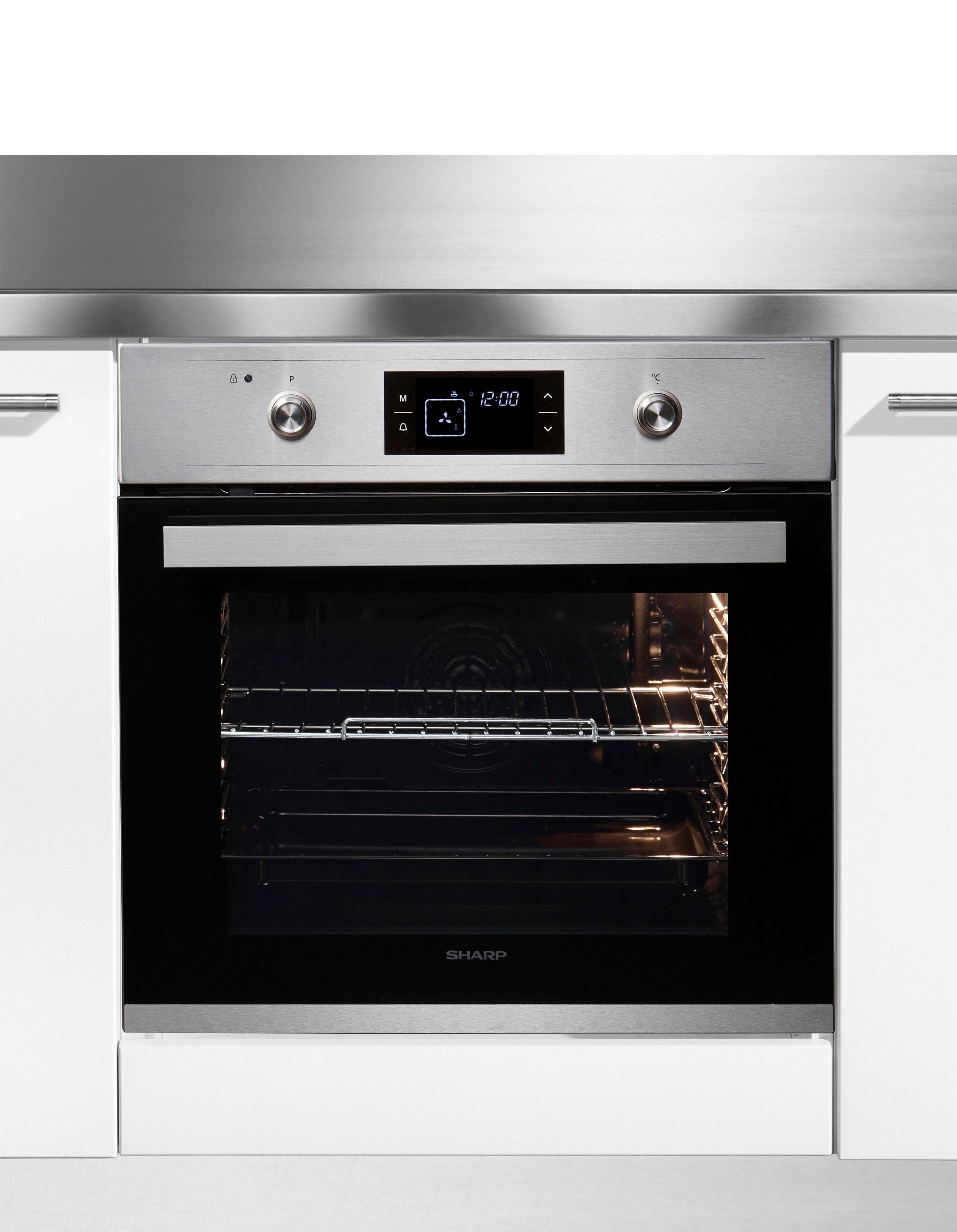 Sharp Pyrolyse Backofen K-61V28IM1-EU, Pyrolyse-Selbstreinigung