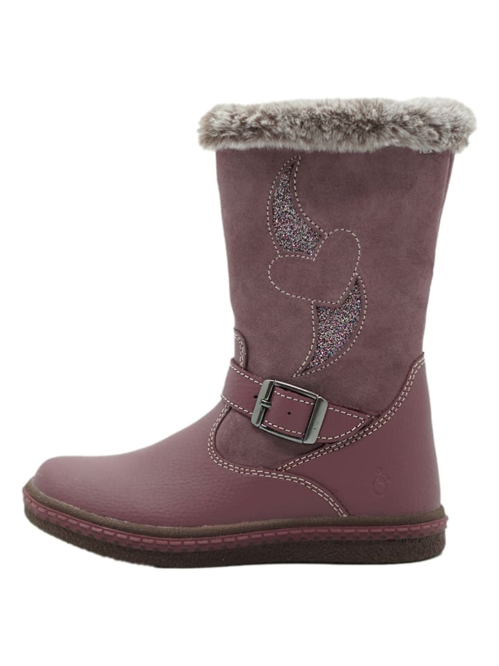 lamino Leder-Boots in Lila günstig kaufen
