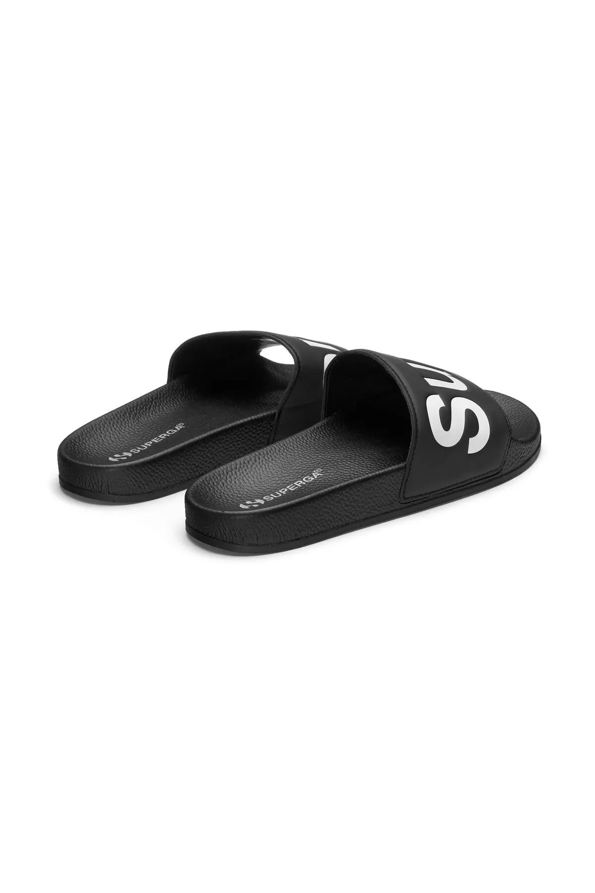 Superga  1908 Modell Polysoft Unisex Schwarz-Weiß Slides Hausschuhe