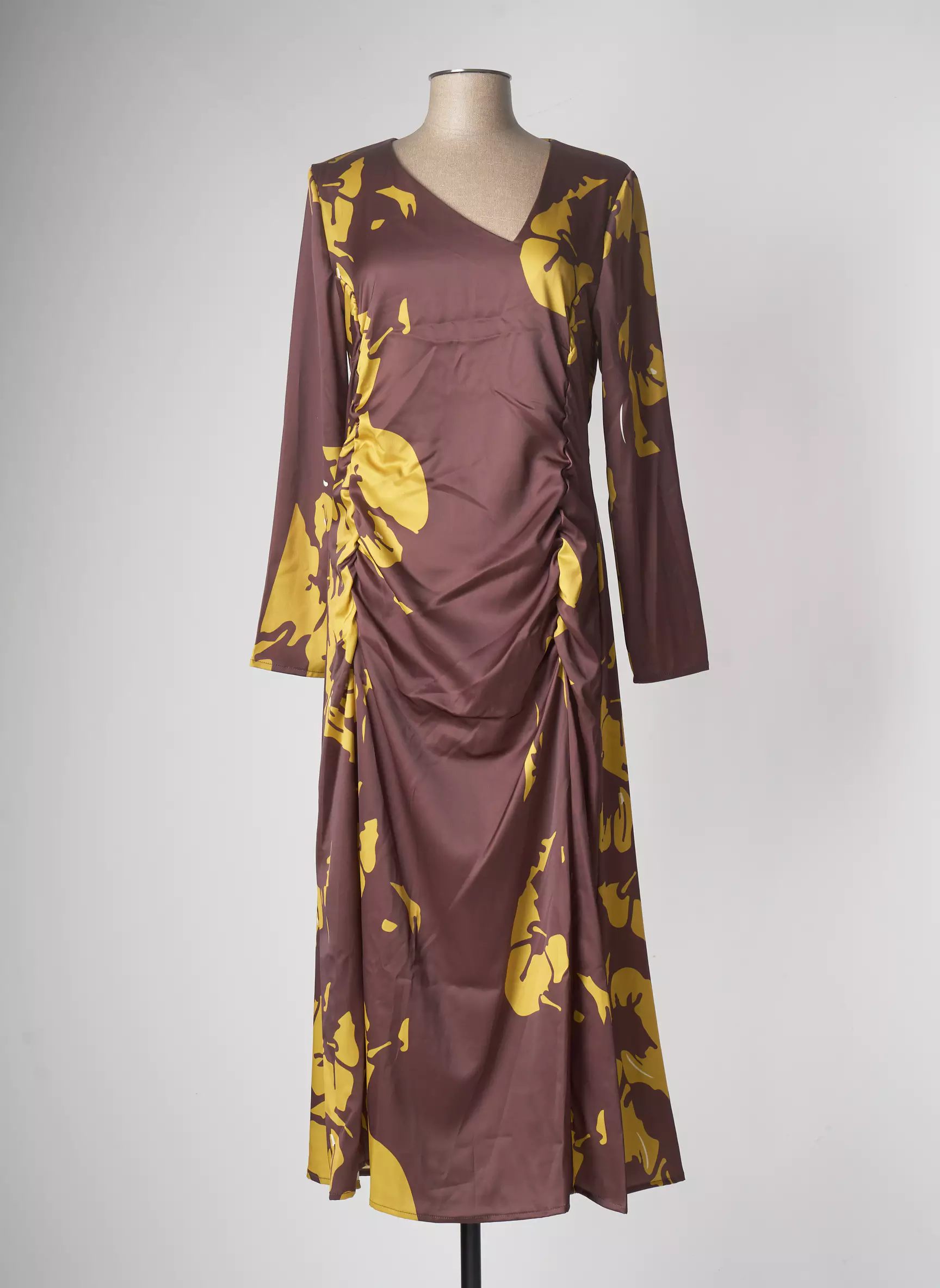 Laagam Robes Longues Femme couleur marron