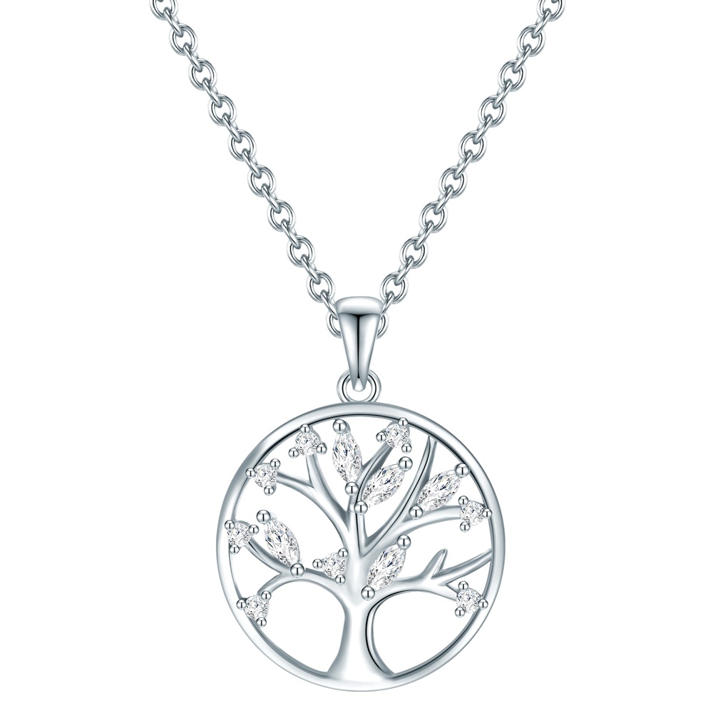 Rafaela Donata Chaîne Arbre de vie Argent sterling Oxyde de zirconium (CZ) en Argent collier