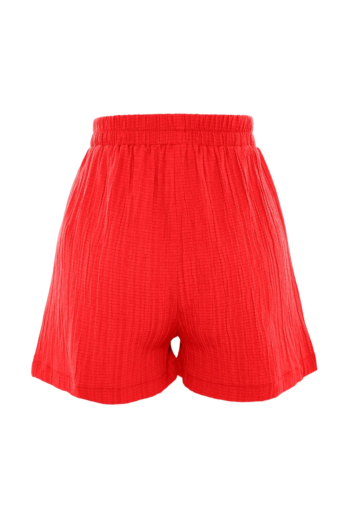 Trendyol Collection  Rote gewebte Shorts und Bermuda mit Bindeband TBESS23SR00018
