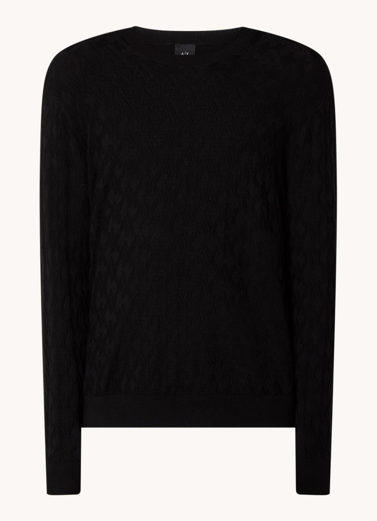 Armani Exchange Chunky knit pullover with round neck