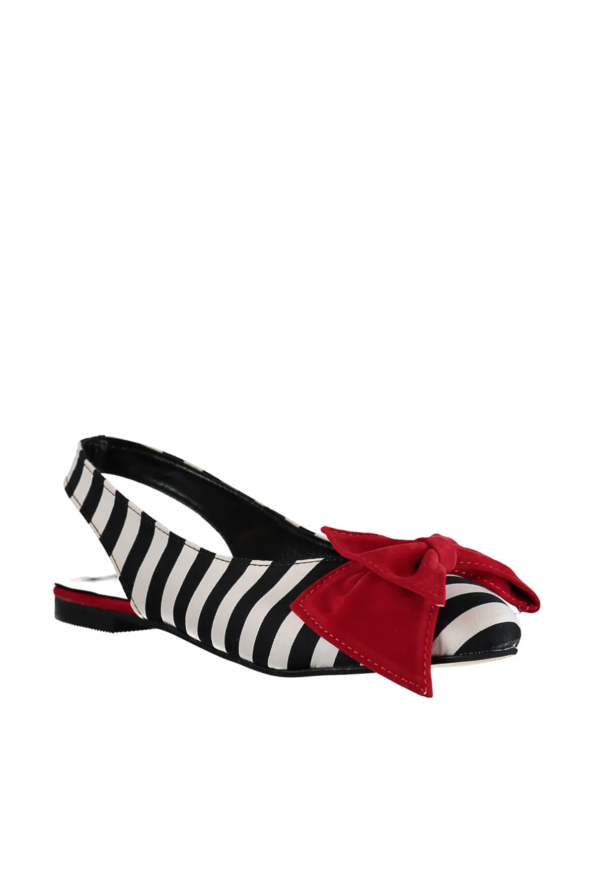 Fox Shoes  Schwarz Weiß Rot Damen Ballerina Ballerina D726774404