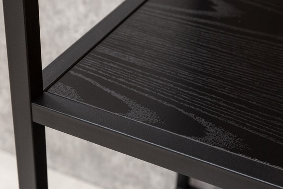 riess-ambiente Standregal SLIM LINE 185cm schwarz, Einzelartikel 1-tlg., Wohnzimmer · Holzwerkstoff · Metall · mit Ablage · Industrial
