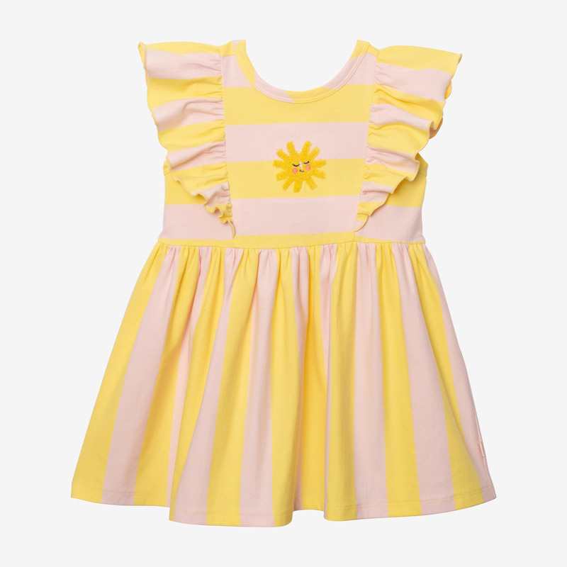 Robe bébé fille rayures bicolores rose Catimini