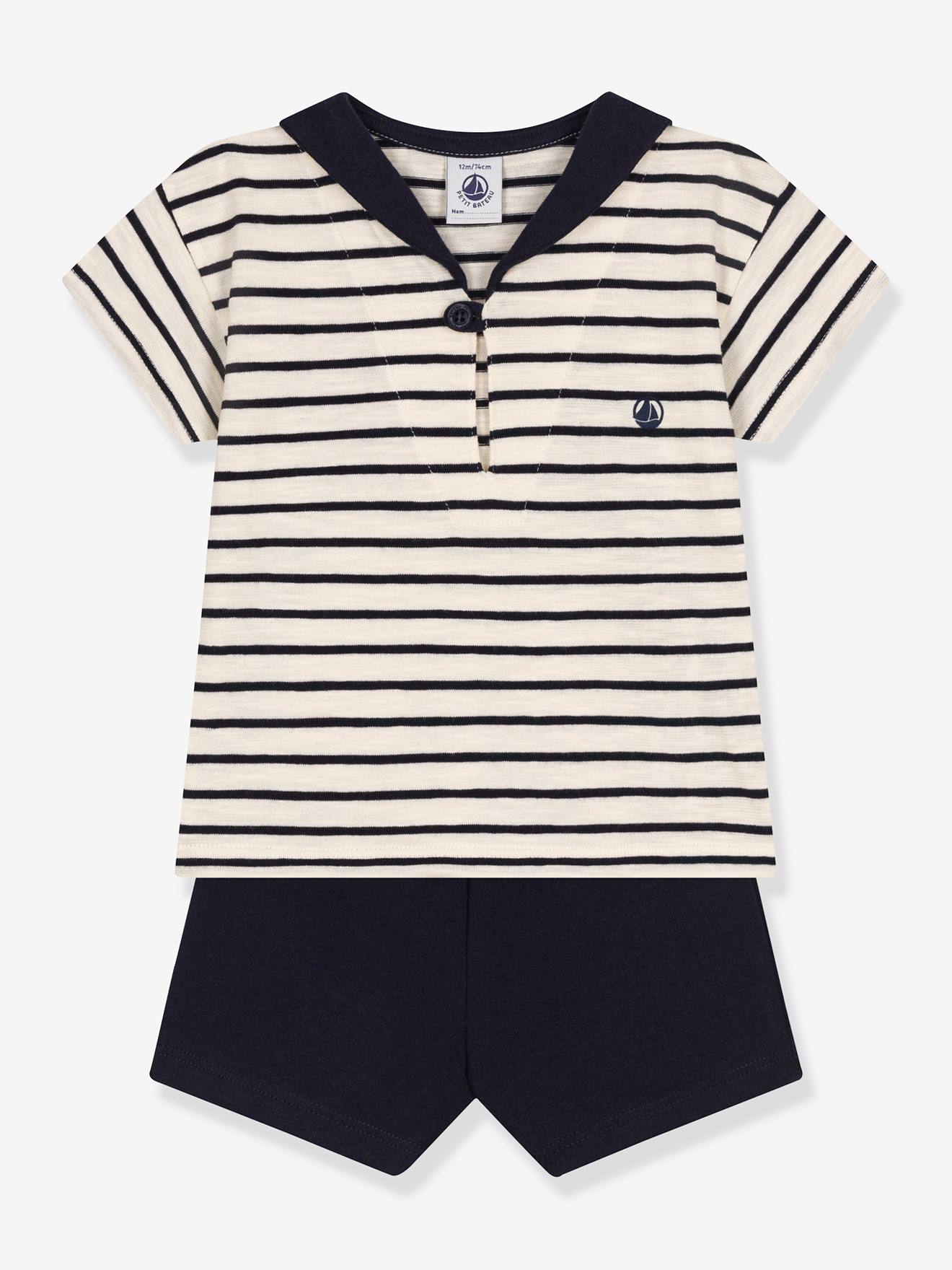 Petit Bateau Baby-Set: T-Shirt & Hose PETIT BATEAU - beige meliert