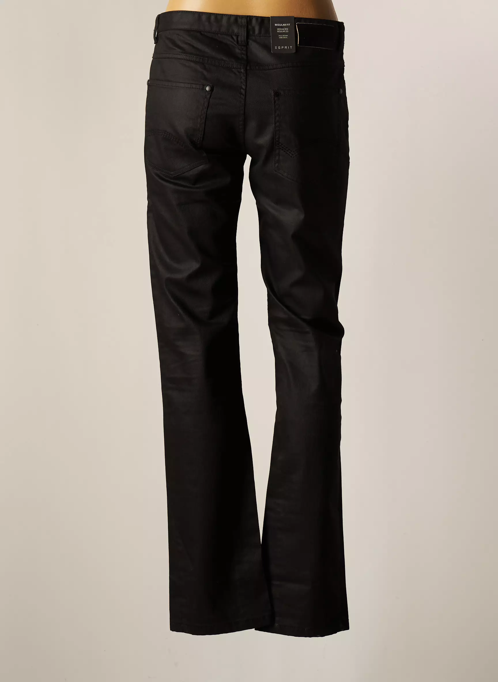 Esprit Pantalons Droits Femme couleur noir