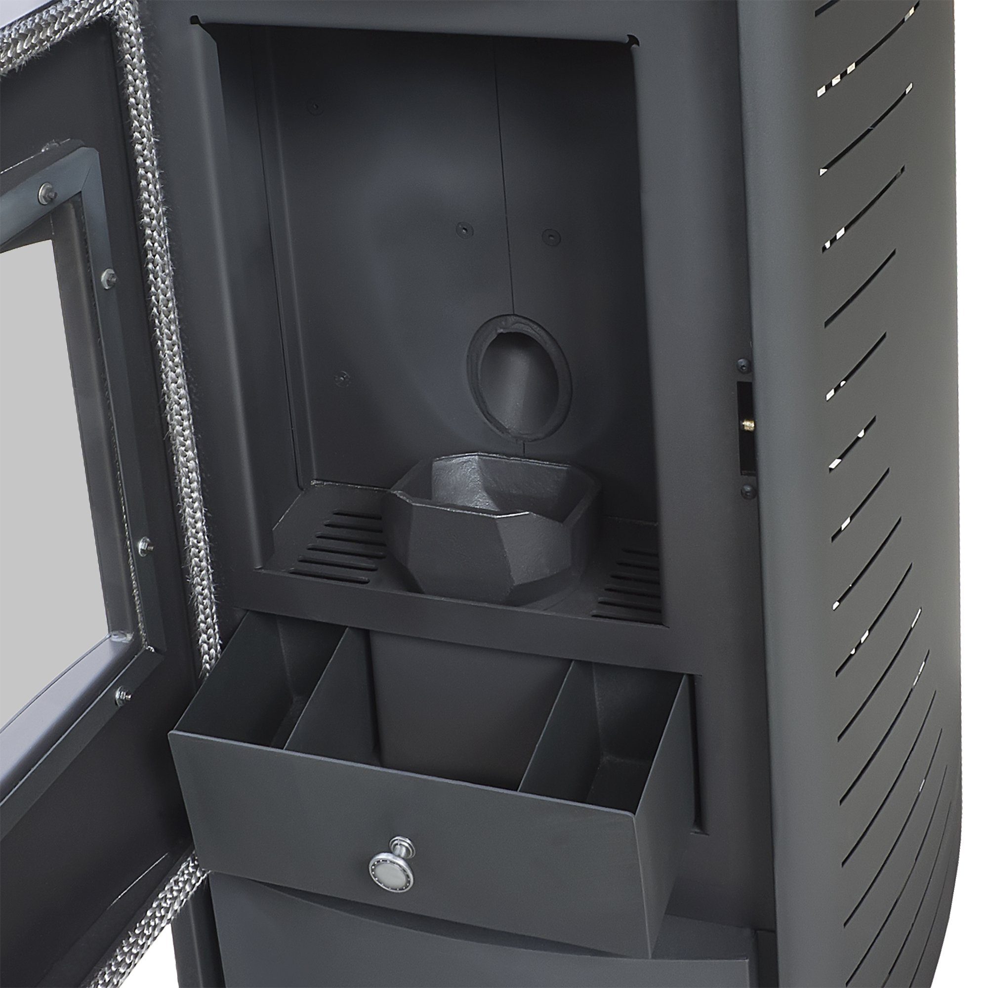 NEMAXX Kaminofen Nemaxx P12 Pelletofen 13,6 kW Schwarz - WiFi-Ready, Nemaxx P12 Pelletofen 13,6 kW Schwarz - WiFi-Ready