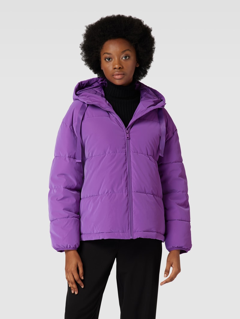 Steppjacke mit Kapuze in purple