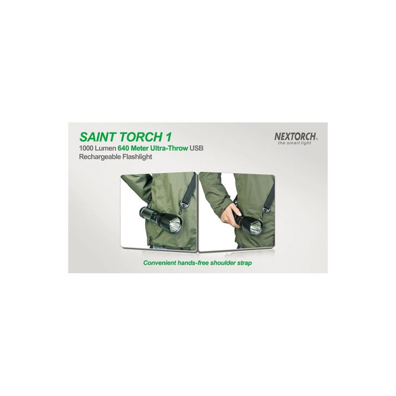 Nextorch Saint Torch 1, 1000 Lumen, LED-Taschenlampe \/ Militärfackel
