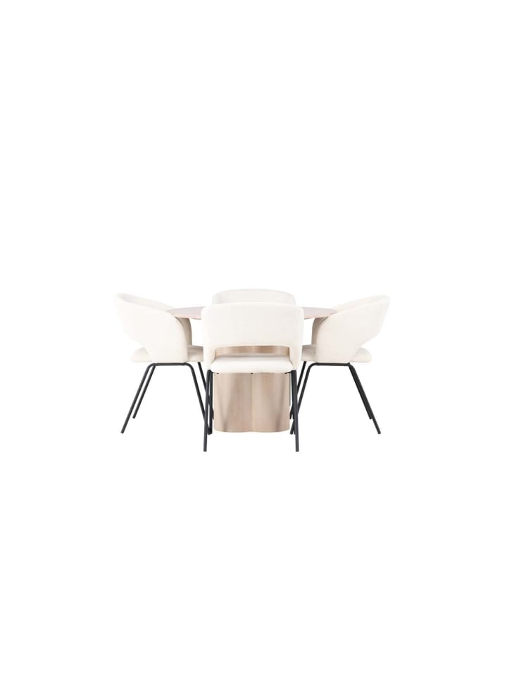 ebuy24 Essgruppe Olivia 50 (5-teilig) Whitewash 110 x 110 cm günstig kaufen onesize