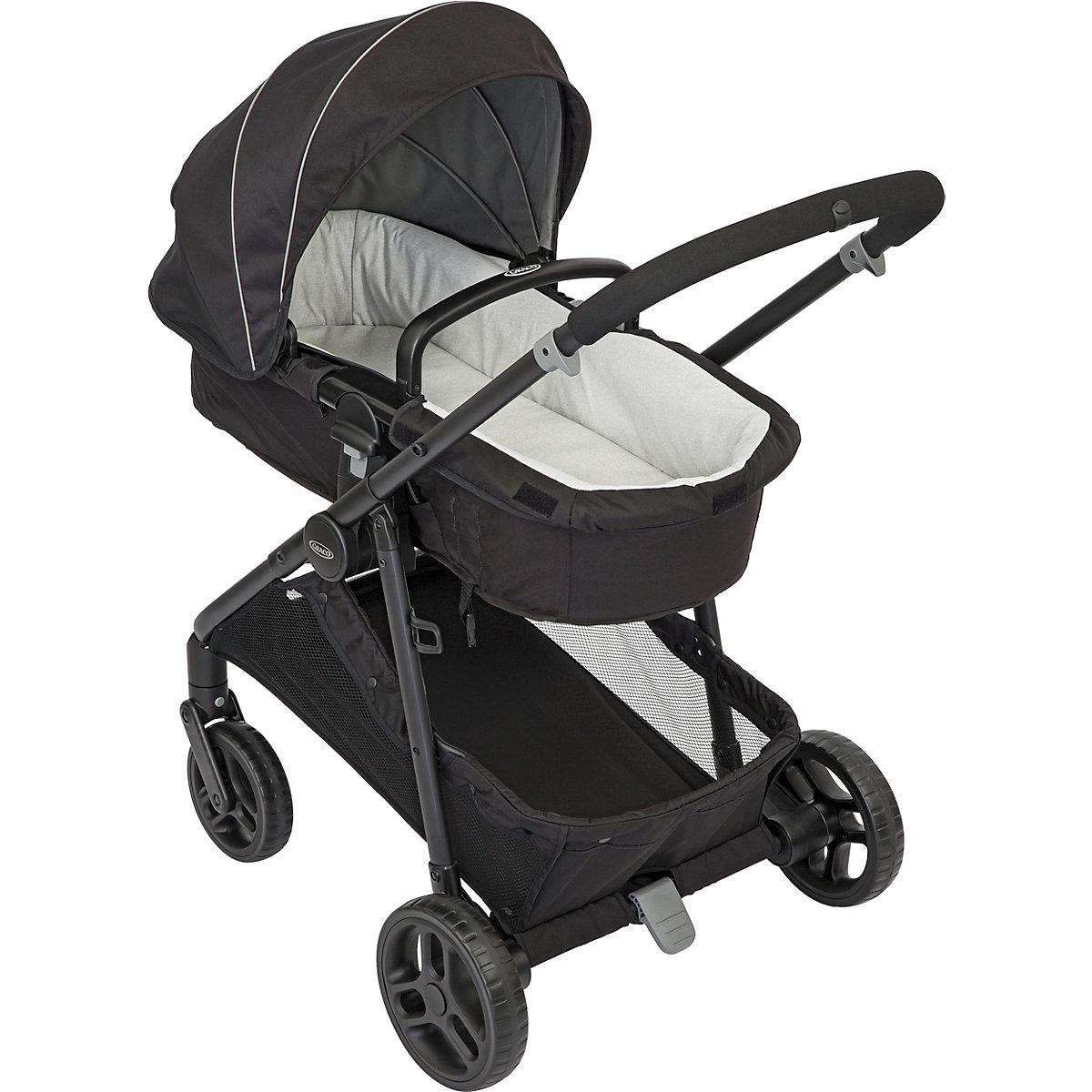 Transform 2-in1 Kinderwagen und Buggy, schwarz
