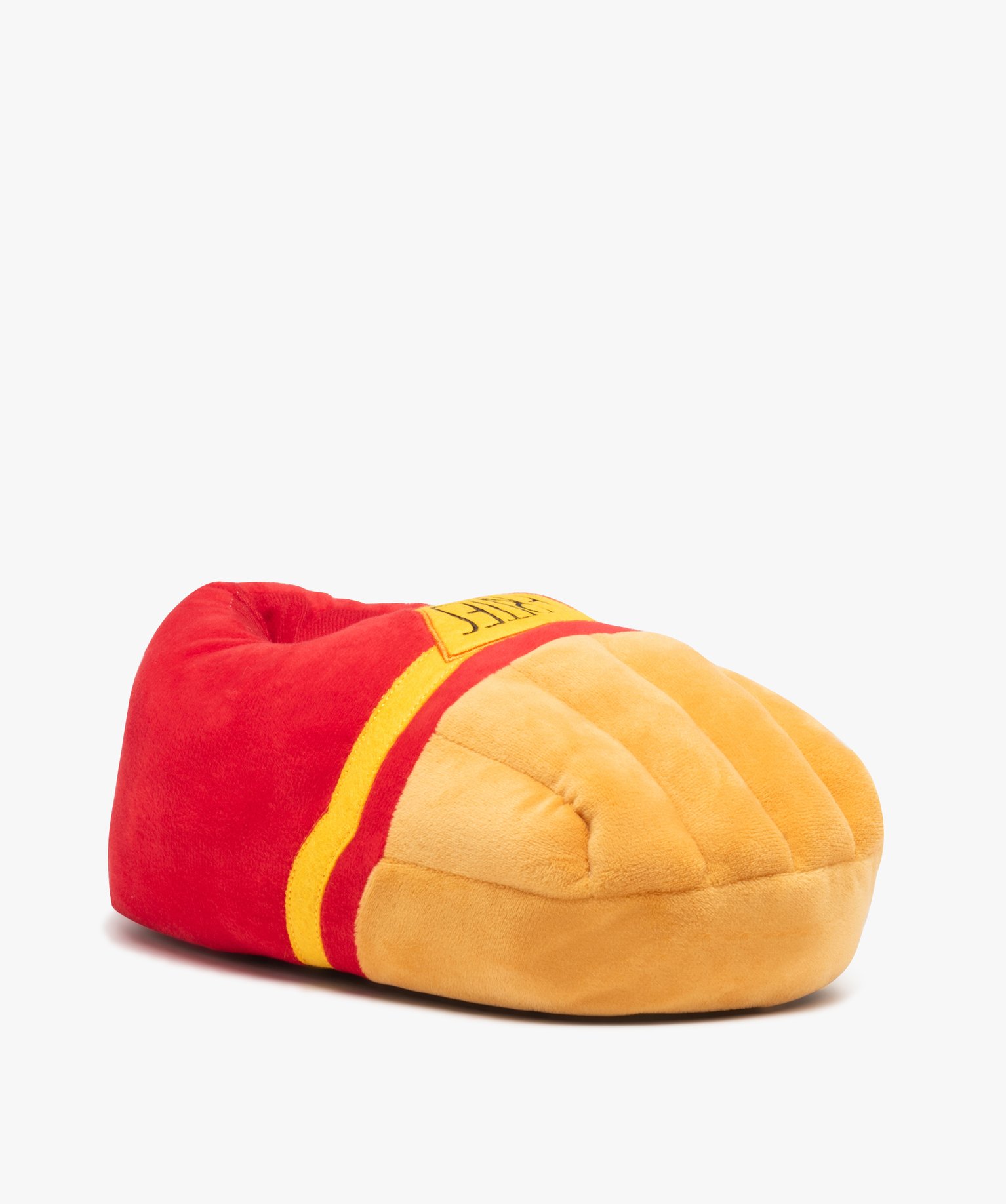 Chausson homme en volume forme de frites rouge | GEMO