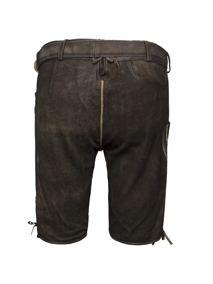KRÜGER Lederhose Roger in braun günstig kaufen
