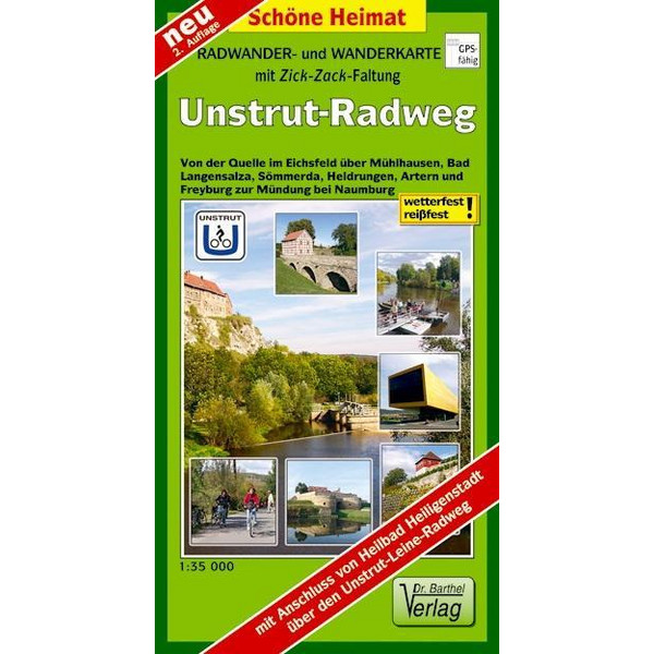 Radwander- und Wanderkarte Unstrut-Radweg 1:35 000 - Wanderkarte