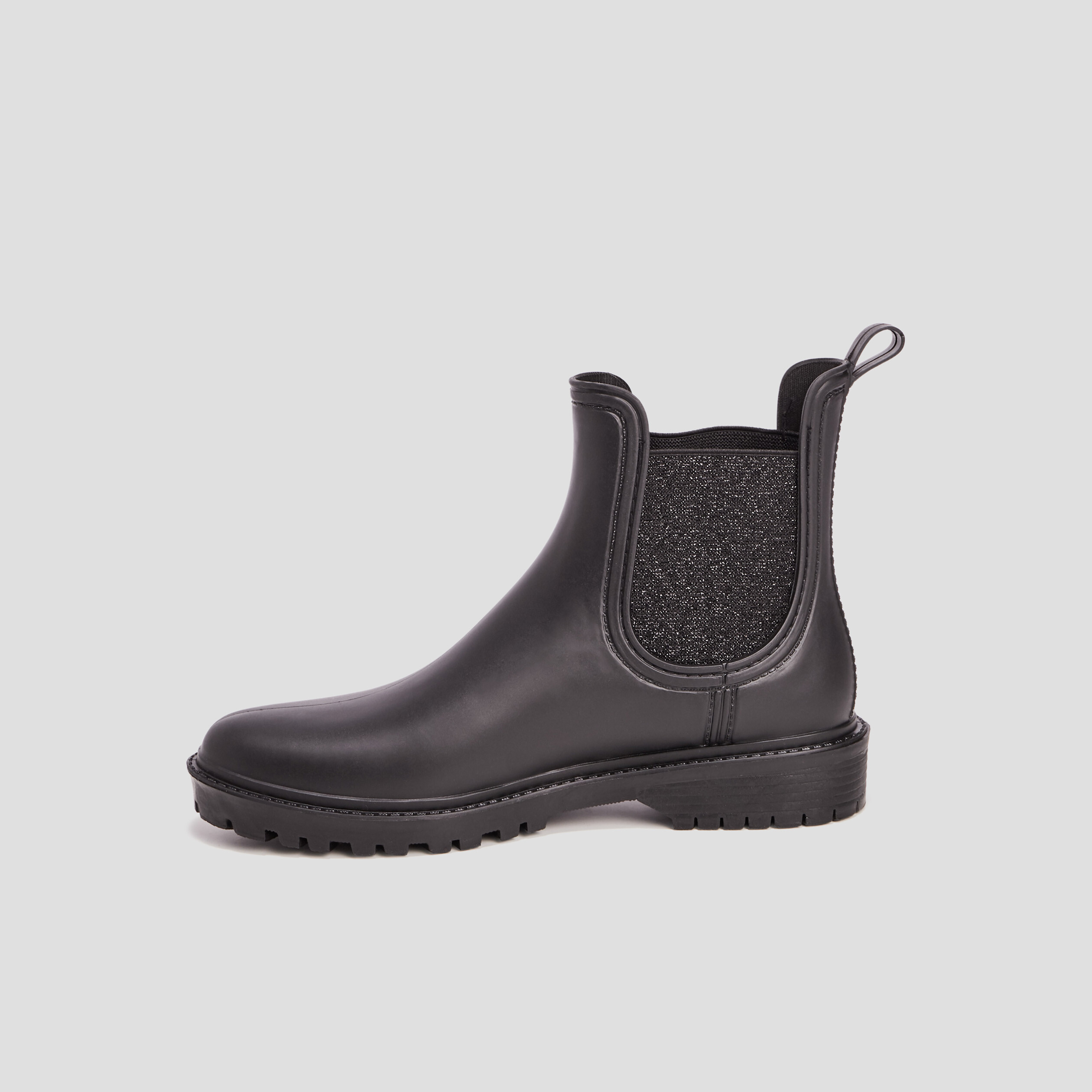 Bottes de pluie chelsea noir femme | La Halle
