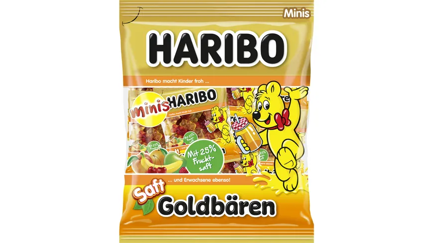 Haribo Fruchtgummi Saft Goldbären Minis 220 g