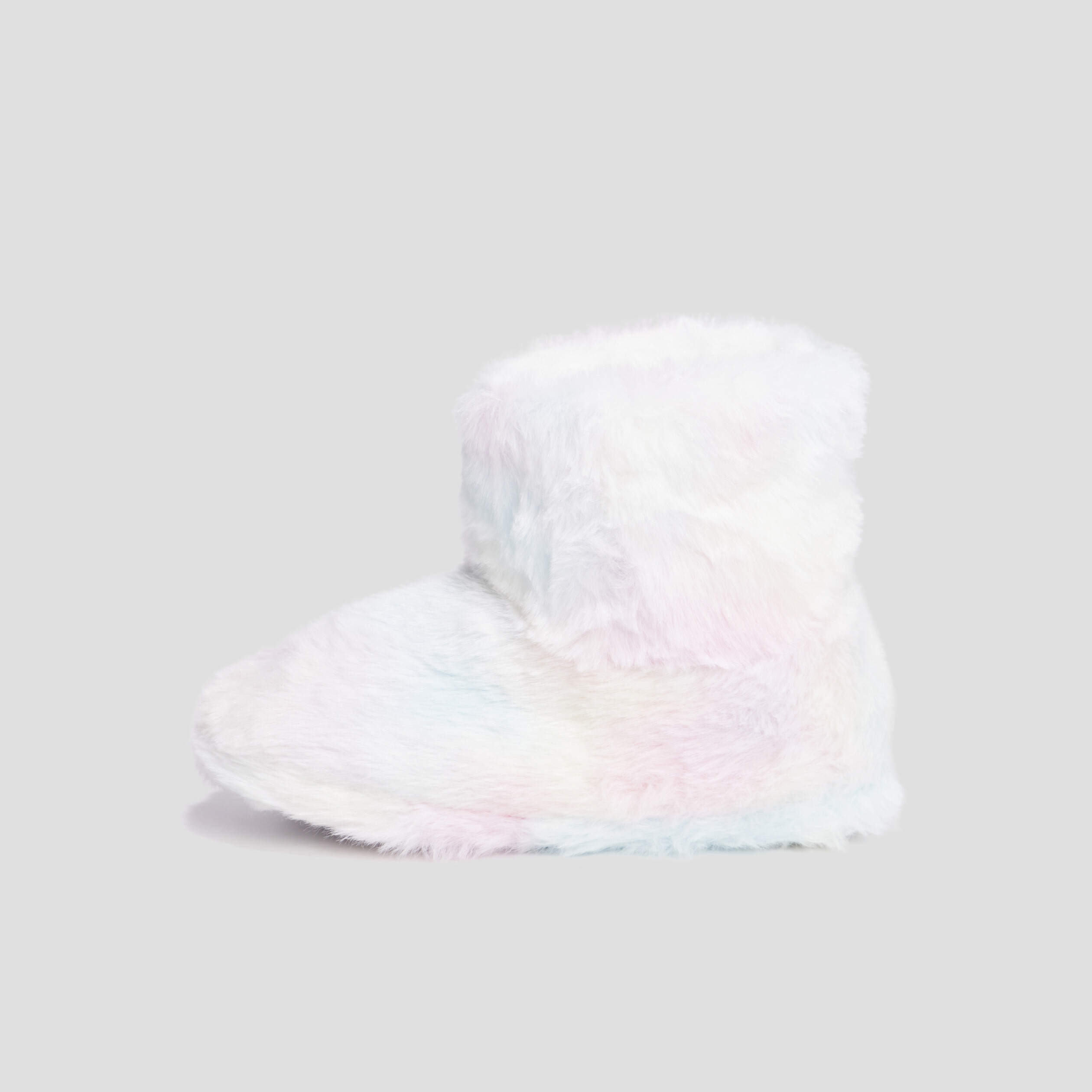Chaussons bottines fourrure multicolore fille | La Halle