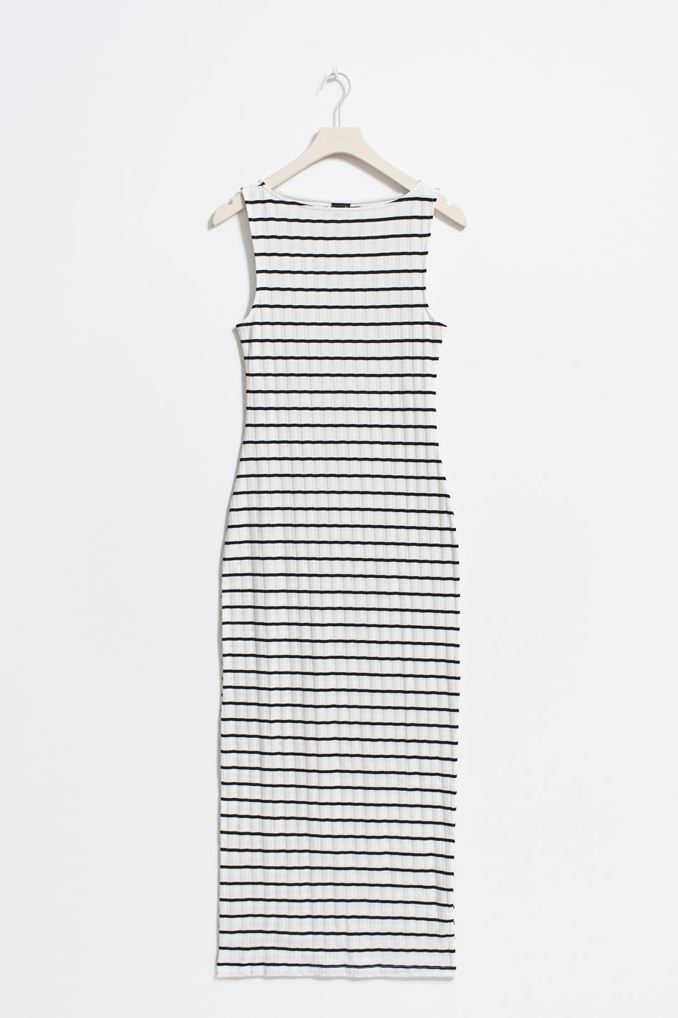 Boatneck rib dress