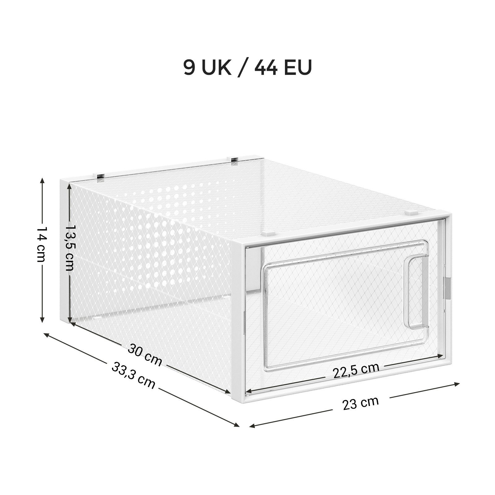 SONGMICS Schuhbox Aufbewahrungsboxen (8 St), Schuh-Organizer, 33,3x23x14 cm