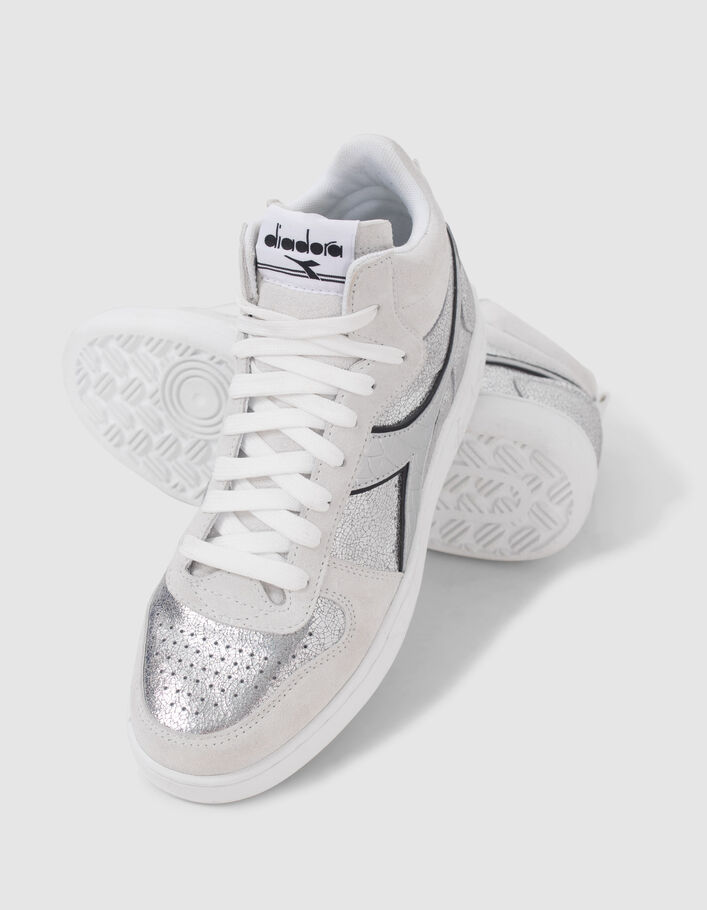 Baskets silver en cuir IKKS X DIADORA Femme