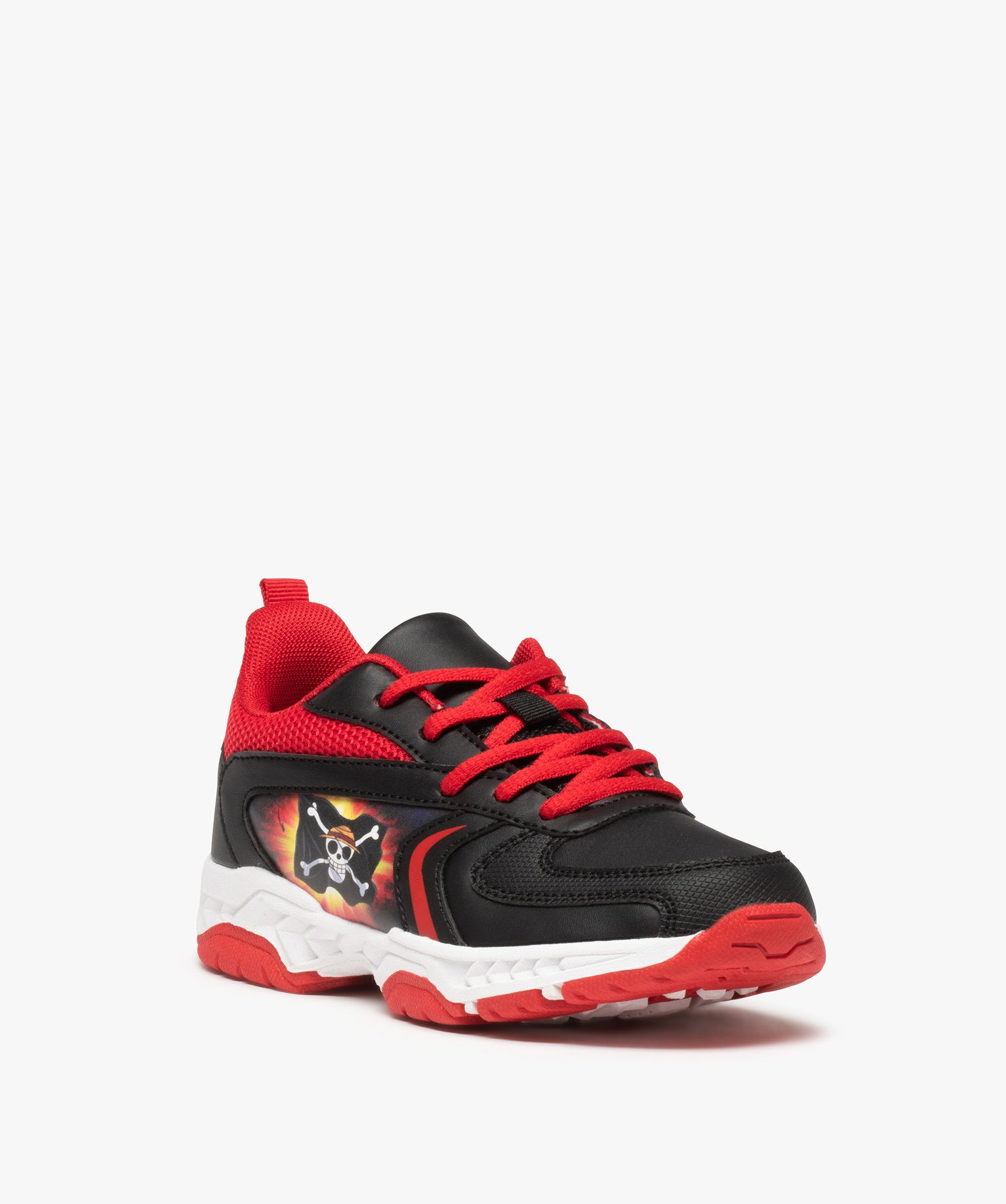 Baskets Garçon imprimées et à lacets – One Piece noir | GEMO
