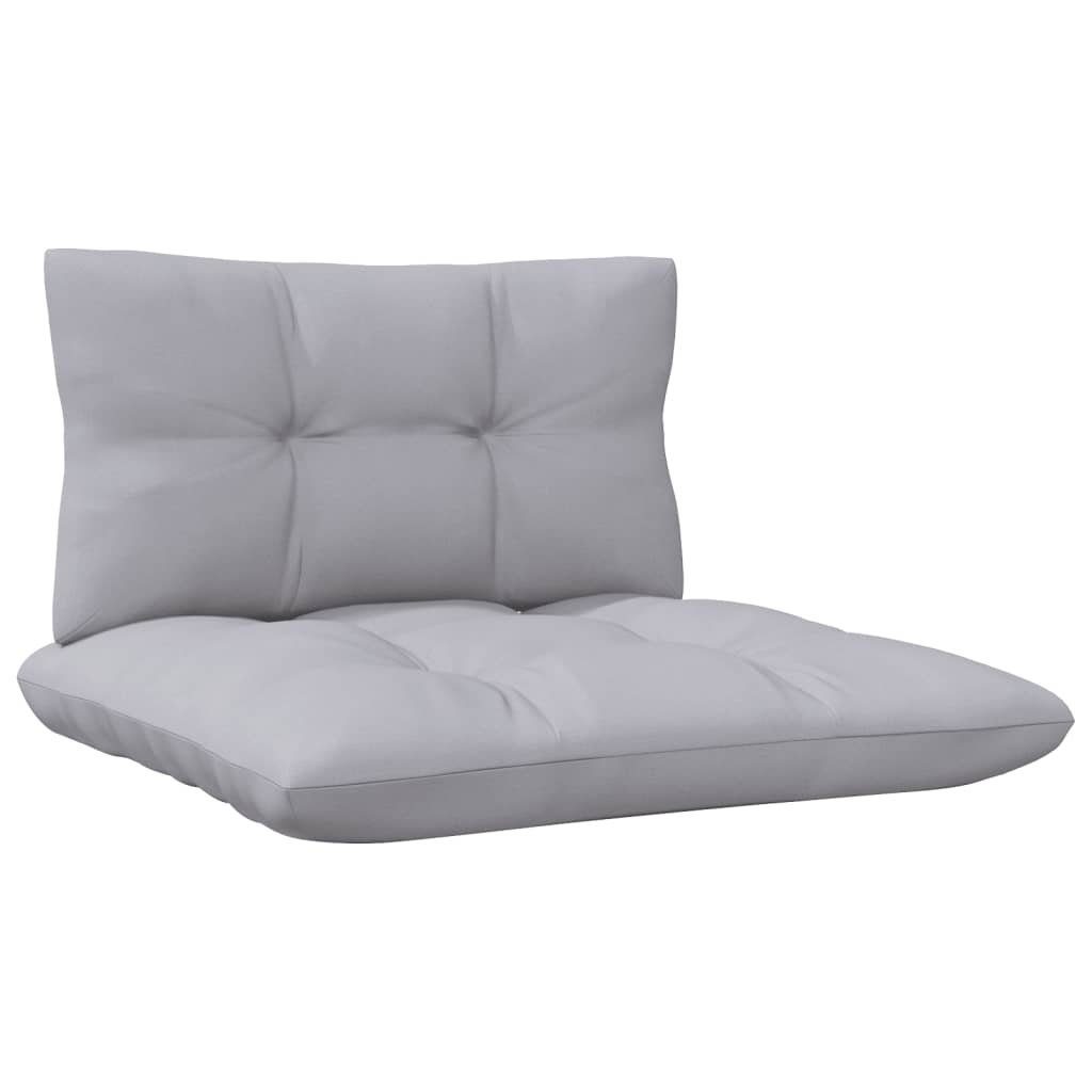 vidaXL Loungesofa 2-Sitzer-Gartensofa mit Grauen Kissen Massivholz Kiefer, 1 Teile