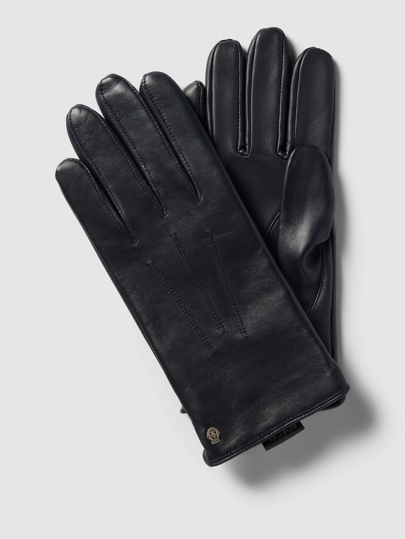 Handschuhe aus echtem Leder in marineblau