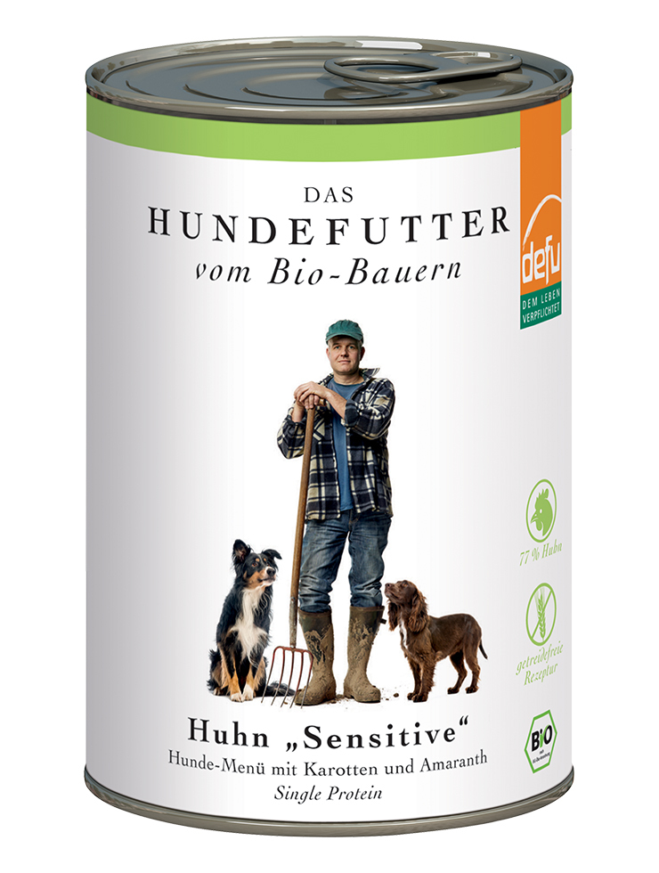 Defu Hundenassfutter Defu Hunde-Menü sensitiv 12x410g Huhn