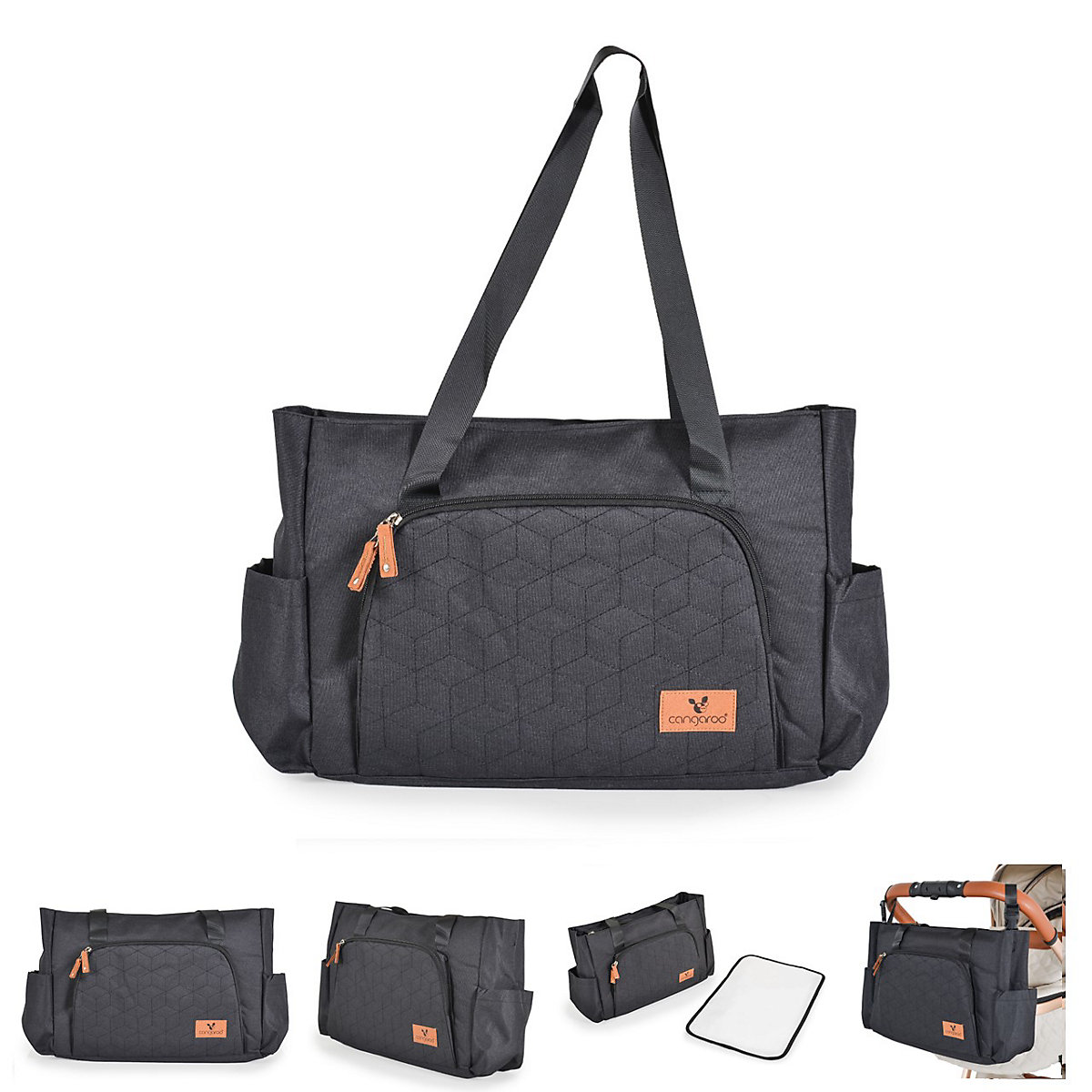Wickeltasche Keily Henkel Hauptfach mit Reißverschluss Wickeltaschen