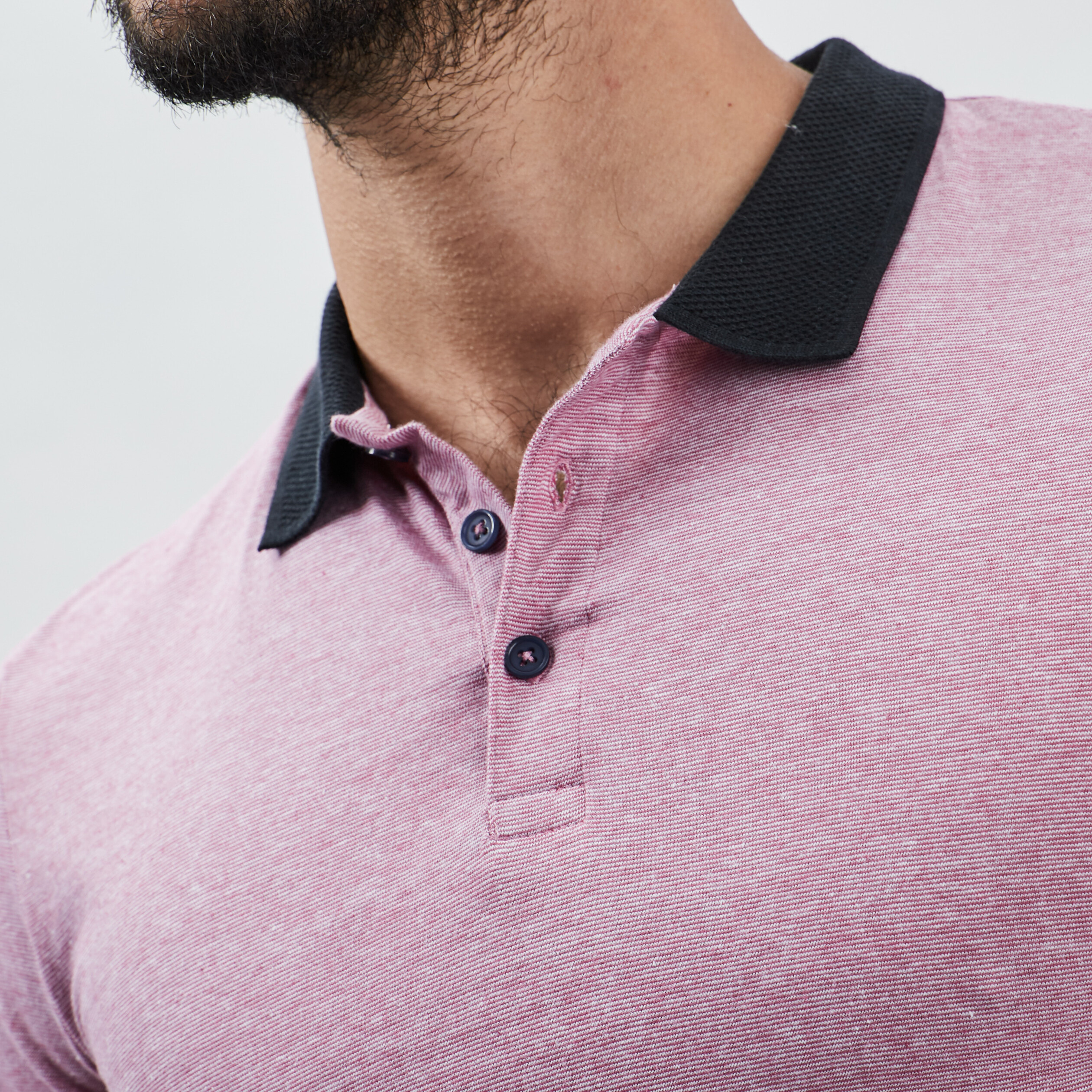 Polo manches courtes bordeaux homme | La Halle