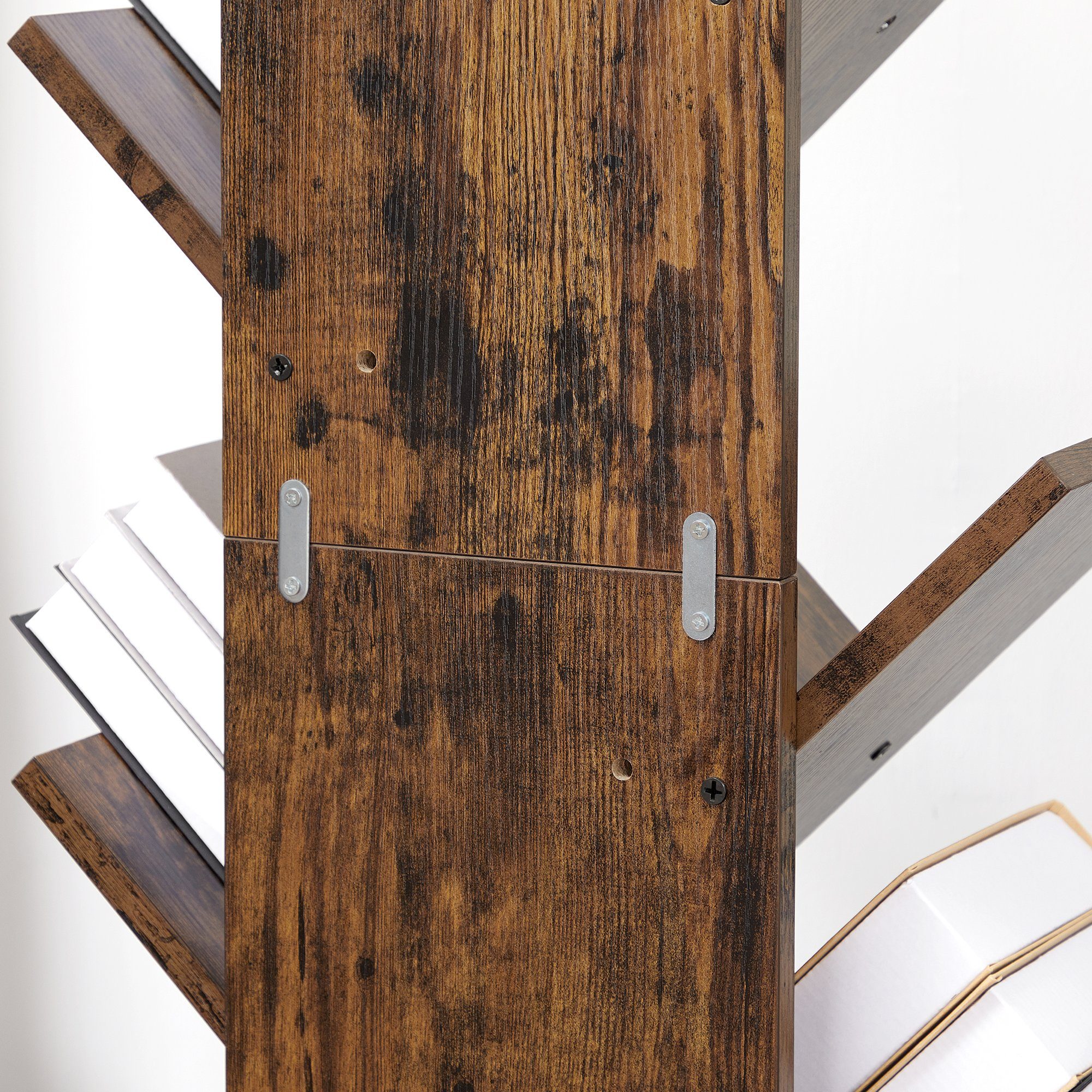 VASAGLE Bücherregal, Raumteiler, Standregal mit 8 Ebenen, 50 x 25 x 141,5cm