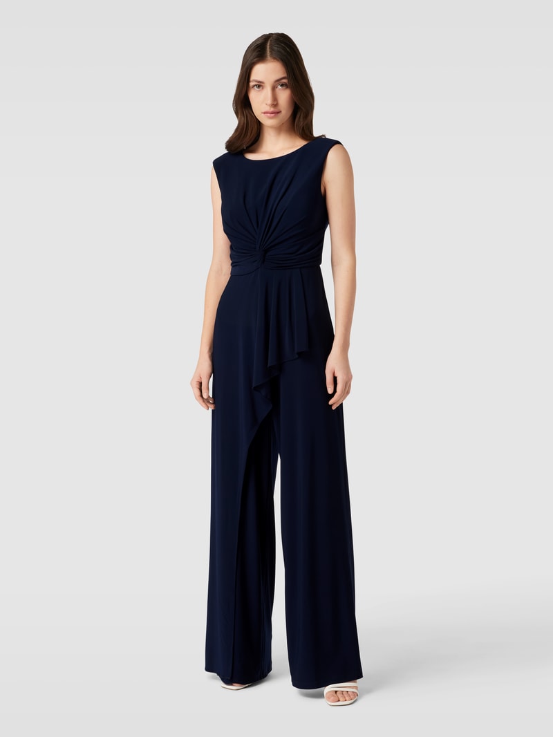 Jumpsuit mit Knoten-Detail in marineblau