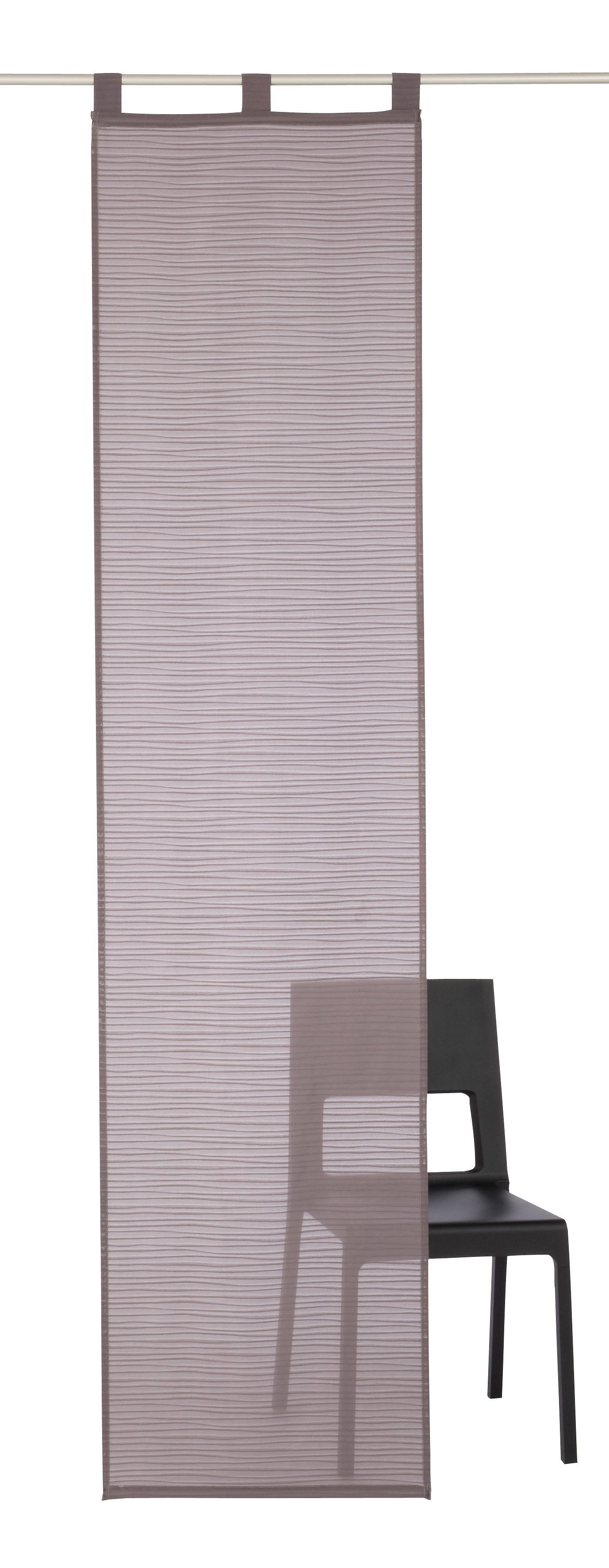Schiebegardine Sarnia, HOME WOHNIDEEN, Schlaufen (1 St), halbtransparent, Voile, inkl. Beschwerungsstange