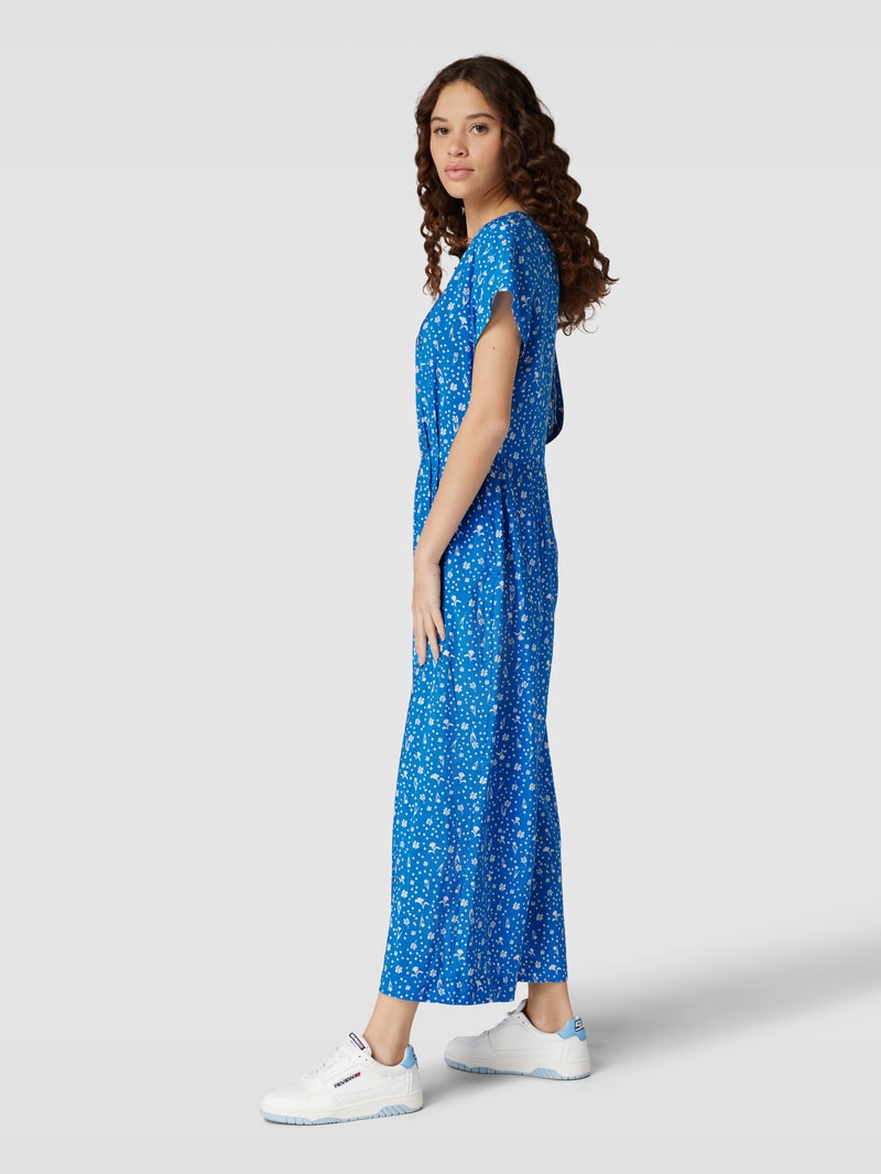 Jumpsuit aus Viskose-Mix mit V-Ausschnitt in jeans
