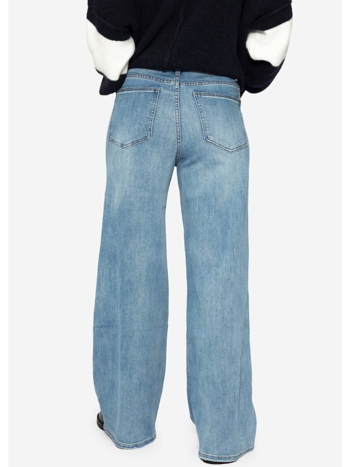 SASSYCLASSY Jeans mit weitem Bein in Blau günstig kaufen